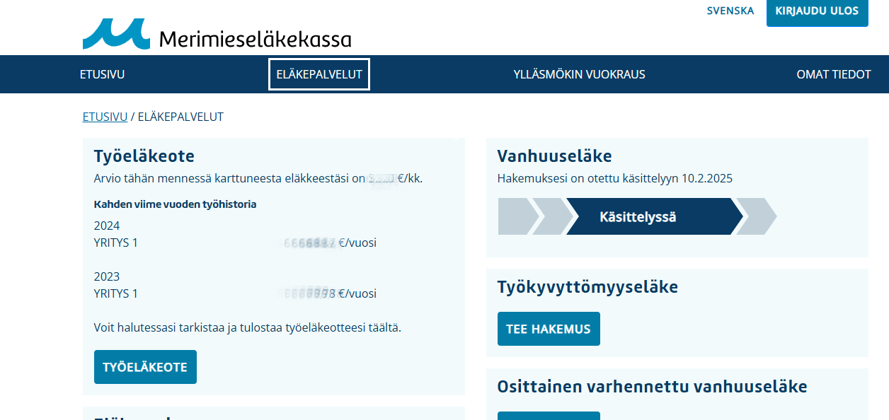 UKK Käsittelyn tila