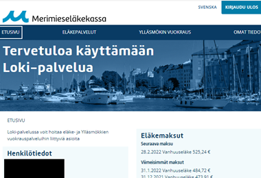 Lokipalvelun etusivu